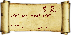 Völker Renátó névjegykártya